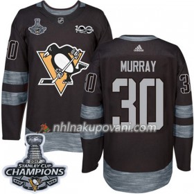 Pittsburgh Penguins Dresy Matt Murray 30 1917-2017 100th Anniversary Adidas Černá 2017 Stanley Cup Champions Authentic - Pánské